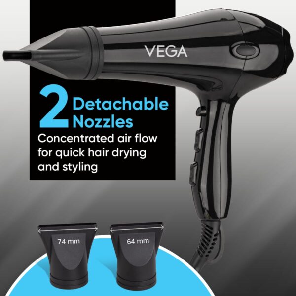 Vega Hair Dryer For Men & Women | Cool Shut Button | - Image 5