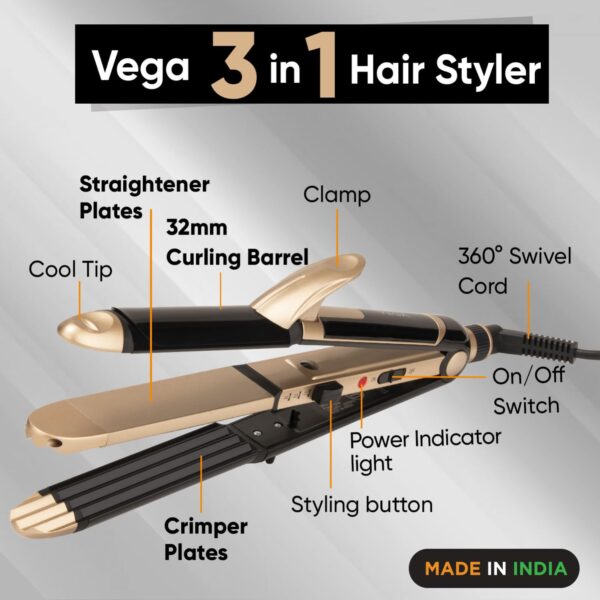 Vega 3 In 1 Hair Styler For Women | Hair Curler | - Image 2