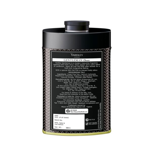 YARDLEY LONDON | GENTLEMEN Classic Deodorizing Talc | Good Fragrance | - Image 2