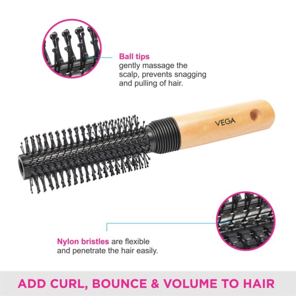 Vega Round Hair Brush | Hair Comb | - Image 3
