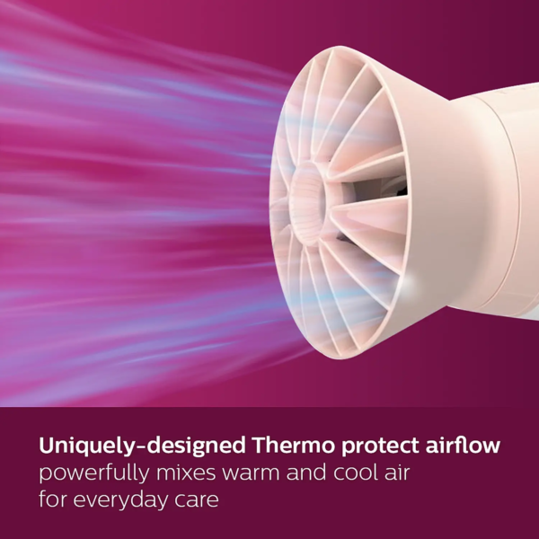 Philips Hair Dryer | Powerful Dryer | Less Heat | Cool Shot | Thermo Protect Technology | Men and Women | - Image 2