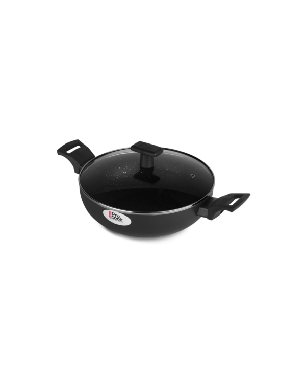 Induction Kadhai with Glass Lid (Milton Procook-28cm) - Image 2