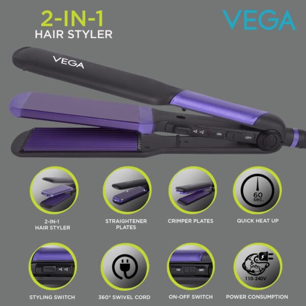 Vega Hair Straightener 2 in 1 - Image 2