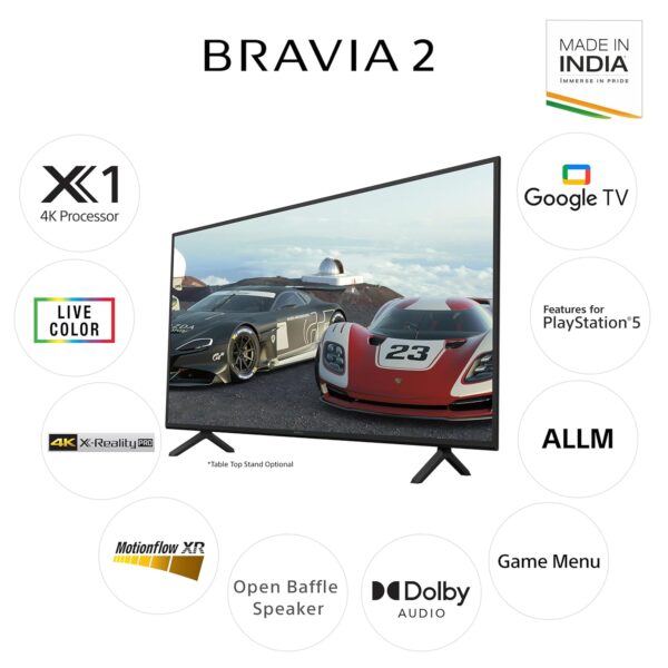 Sony 139 cm (55 inches) BRAVIA 2 4K Ultra HD Smart LED Google TV K-55S25B (Black) - Image 3