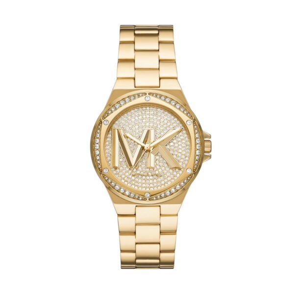 Michael Kors Stainless Steel Lennox Analog Gold Dial Women Watch-Mk7229