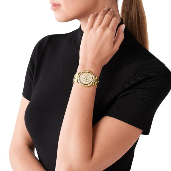 Michael Kors Stainless Steel Lennox Analog Gold Dial Women Watch-Mk7229 - Image 4
