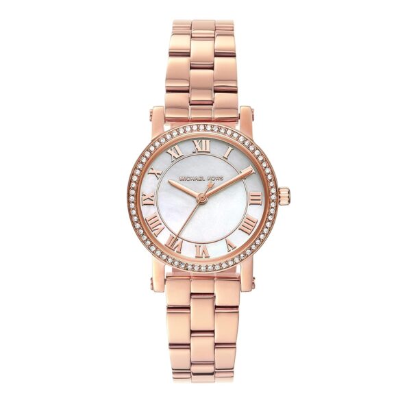 Michael Kors Norie Analog White Dial Gold Band Women Watch