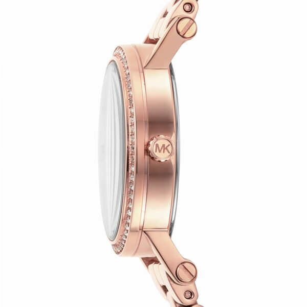 Michael Kors Norie Analog White Dial Gold Band Women Watch - Image 4