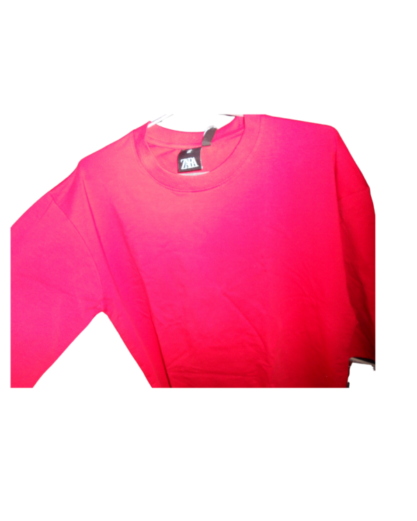 Round neck t-shirt maroon color - Image 4