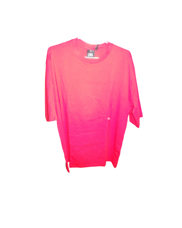 Round neck t-shirt maroon color - Image 3