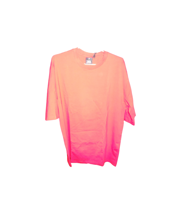 Round neck t-shirt maroon color - Image 2