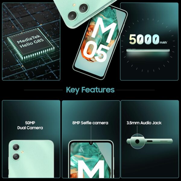 Samsung Galaxy M05 (Mint Green, 4GB RAM, 64 GB Storage) | 50MP Dual Camera - Image 2