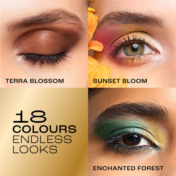 LAKME Rouge Bloom Smooth Finish Powder Eyeshadow Pro-Palette (27g) - Image 5