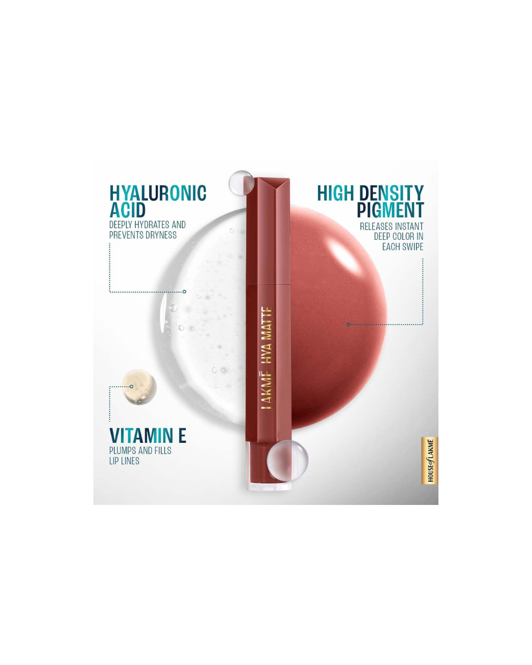 Lakme 9to5 Hya Matte Lip Liquid with Hyaluronic Acid in Vacation Nude (5.3ml) - Image 2