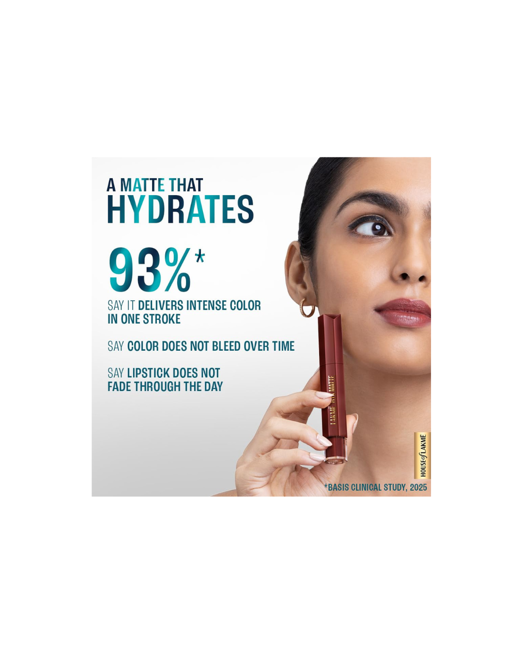 Lakme 9to5 Hya Matte Lip Liquid with Hyaluronic Acid in Vacation Nude (5.3ml) - Image 3