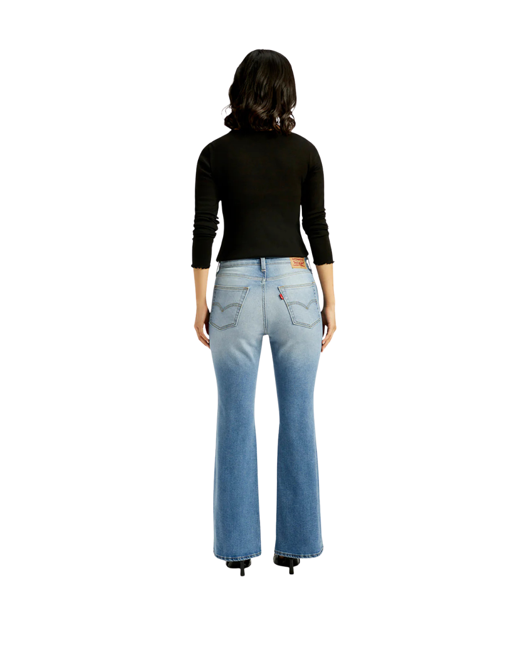 Blue Slim Flared Fit High Rise Jeans - Image 4