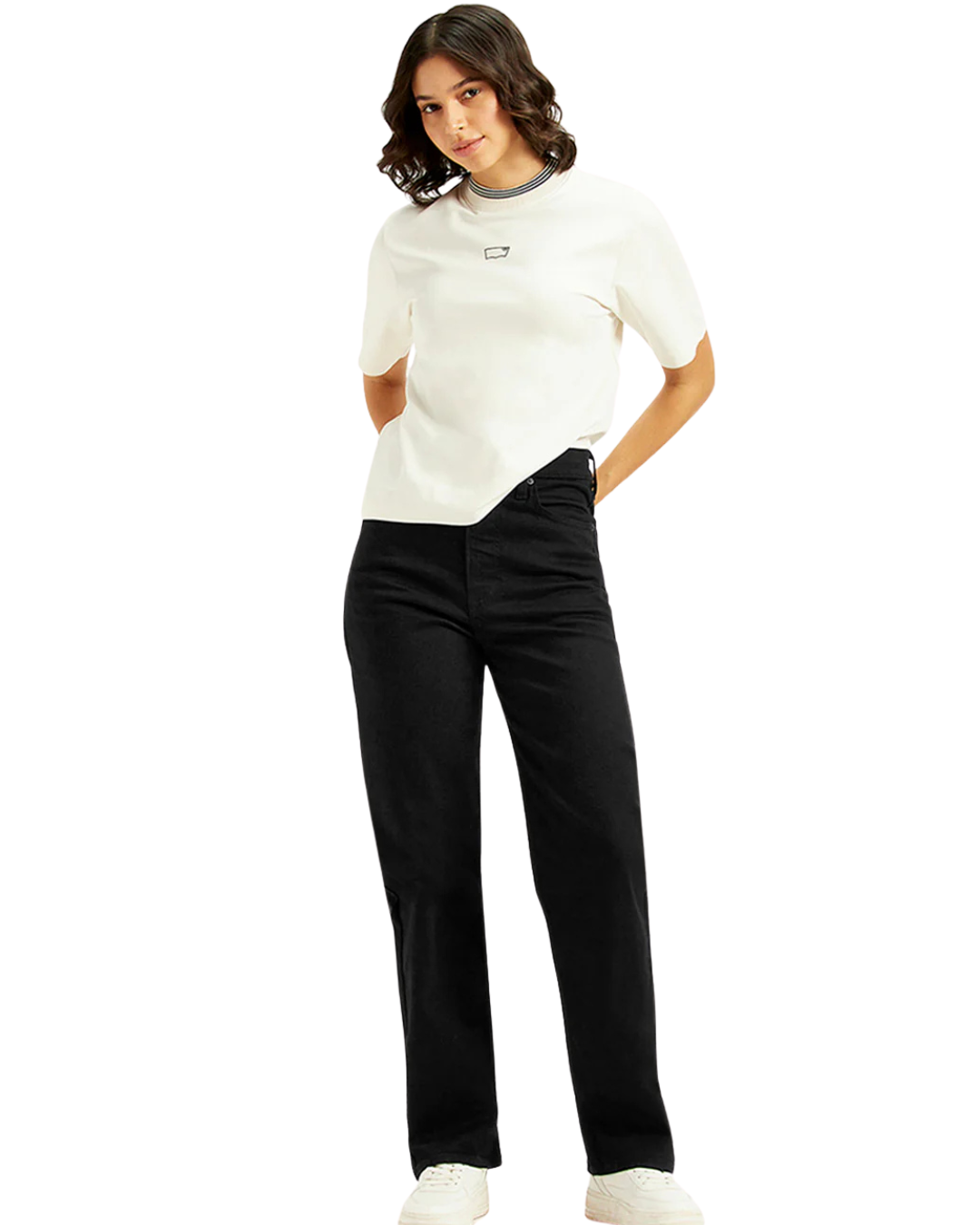 Women's Black Straight Fit High Rise Jeans